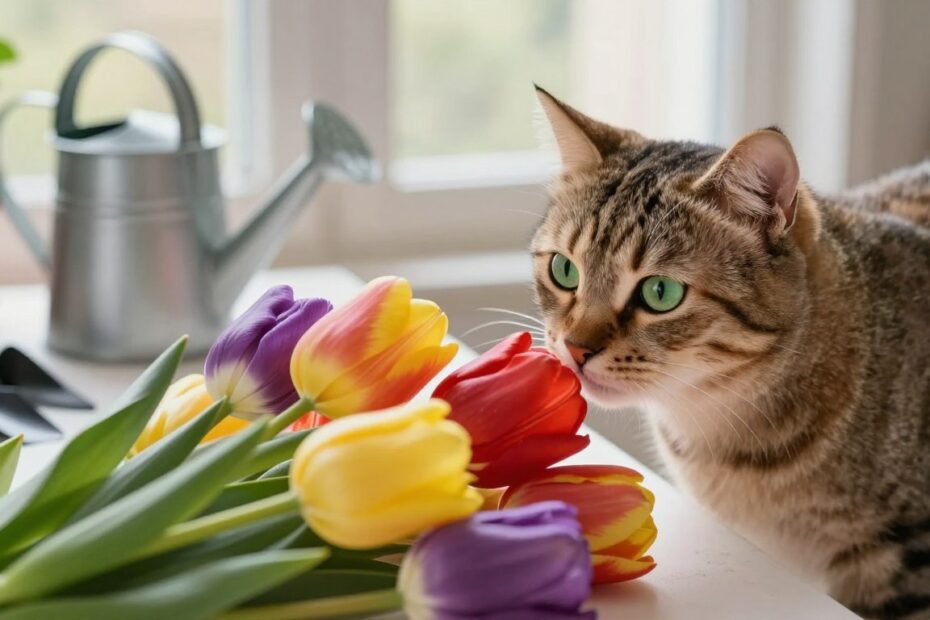 Czy tulipany są trujące dla kotów